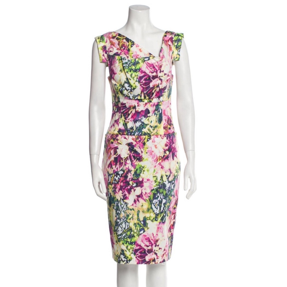 Black Halo Floral Print Women's Dress